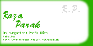 roza parak business card