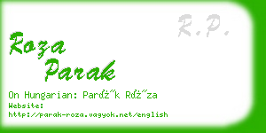 roza parak business card